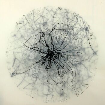 Organische Verzweigungen Nr. 2 • 2024 • Pigmenttusche Papier, gerollt • 70 x 100cm