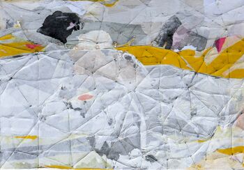 Network 6 / 2023 / Mixmedia auf Leinwand / 50 x 70 cm