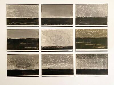 Ausstellungsansicht | Potsdam, Galerie M, 2026 | Halligen 9-teilig | 230 x 170 cm