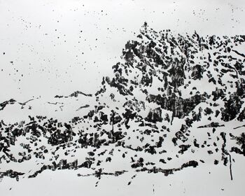 Pyrenäen - Pigmenttusche/Papier - 70x100 cm (©: K. Kelsch)