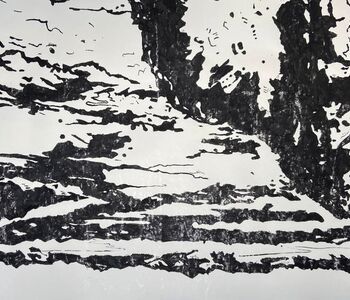Sturm  - No. 1 • 2026 • Pigmenttusche/Papier/gekratzt • 100 x 70 cm